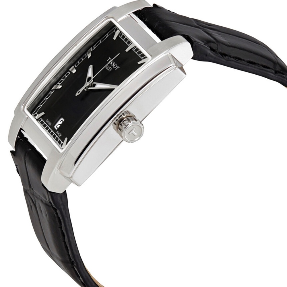 Tissot Silver And Black Rectangular Timepiece - image 2